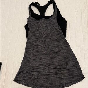 Lululemon Black and Gray Tank Top